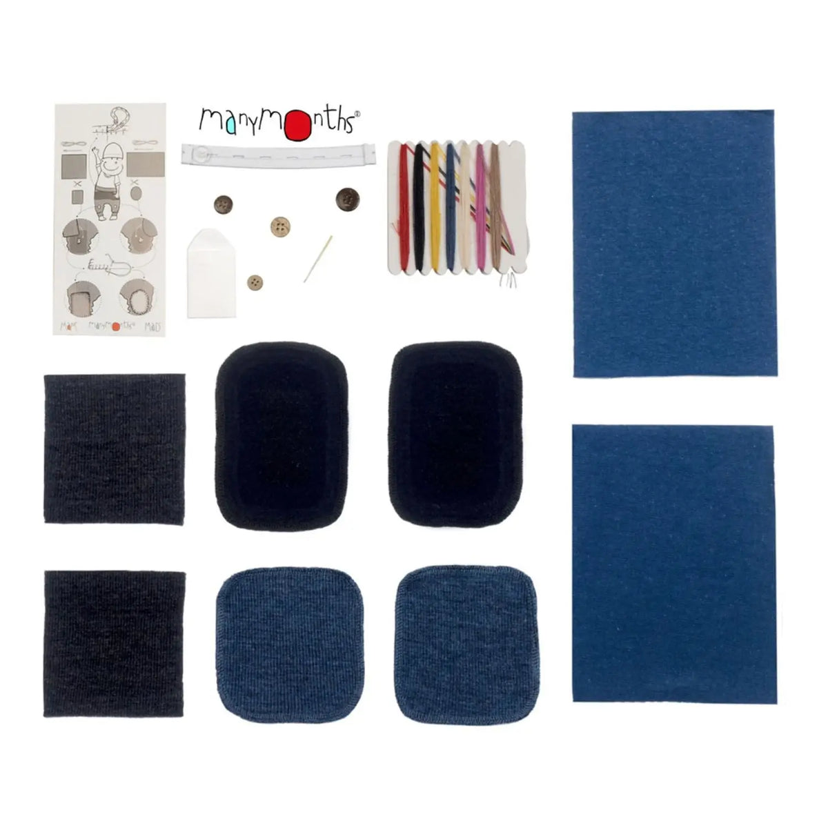 Kit de réparation pour vêtements en laine mérinos Manymonths