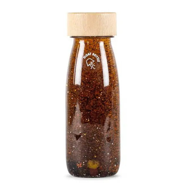 Bouteille sensorielle pailletée Brun Petit Boum