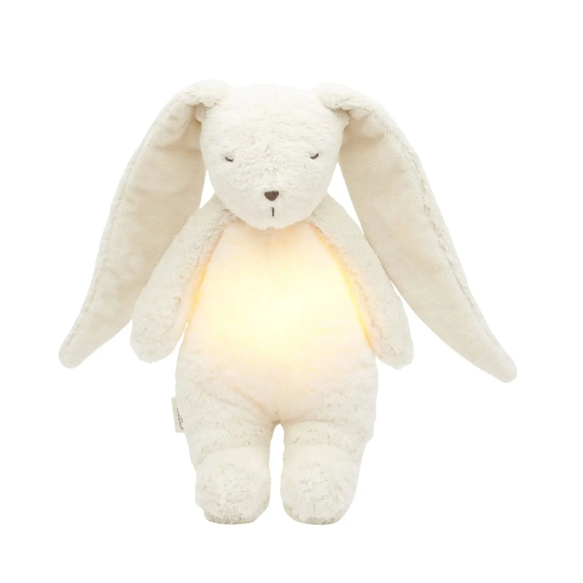 Peluche bruit rose bébé Moonie - Nature bio Lapin blanc polaire