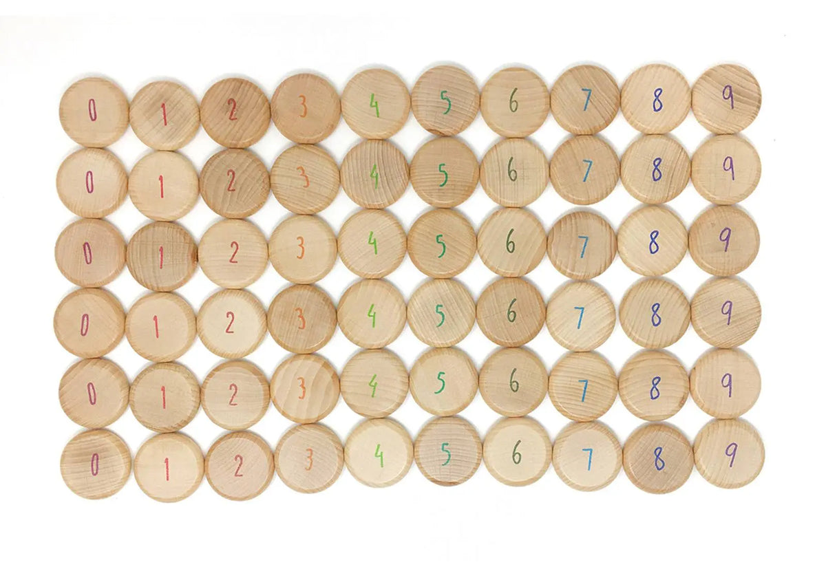 60 pièces pour apprendre à compter en bois Grapat