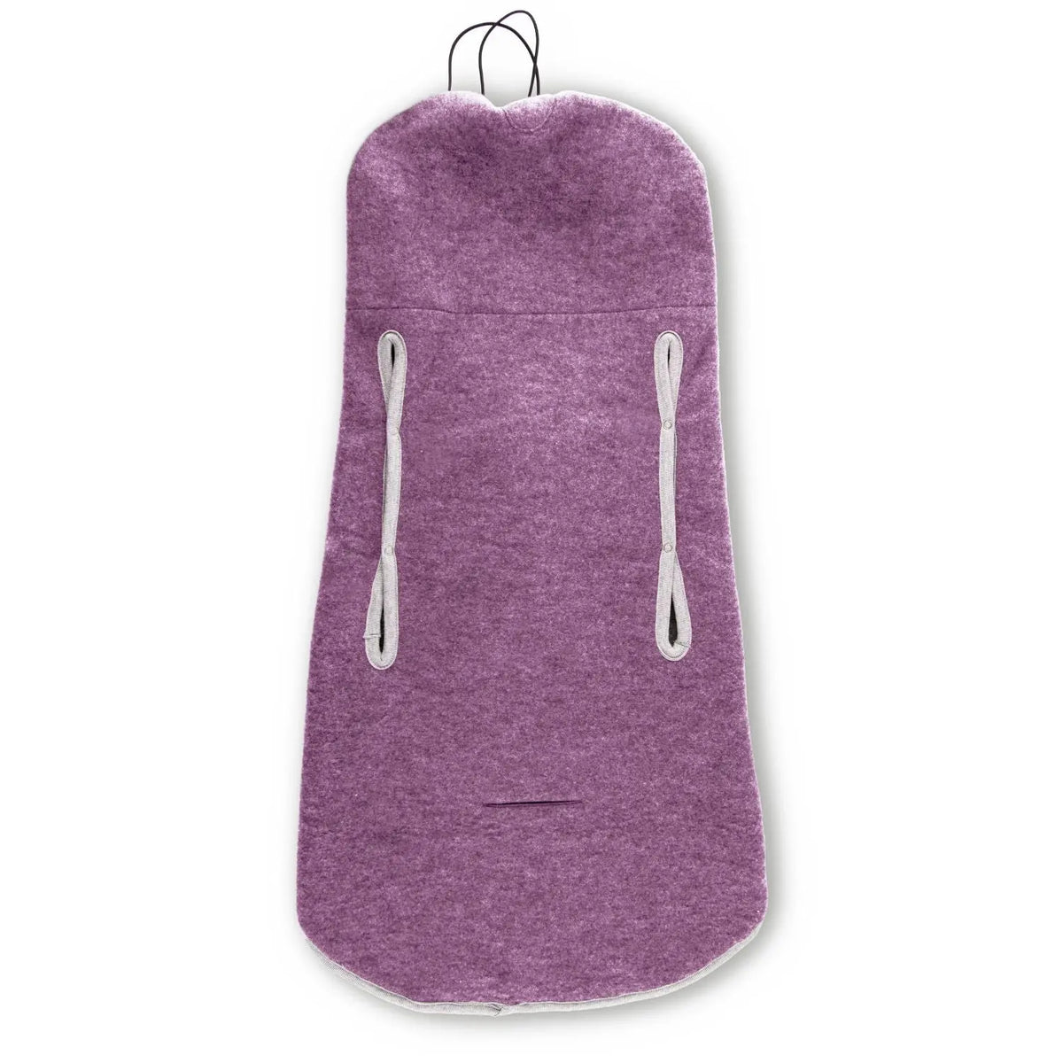Couverture enveloppante cosy en polaire de laine mérinos bio Popolini - Dusty plum