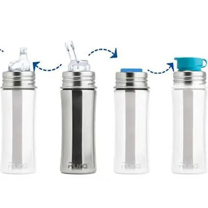 Biberon Inox 325ml Pura - Menthe - Lilinappy