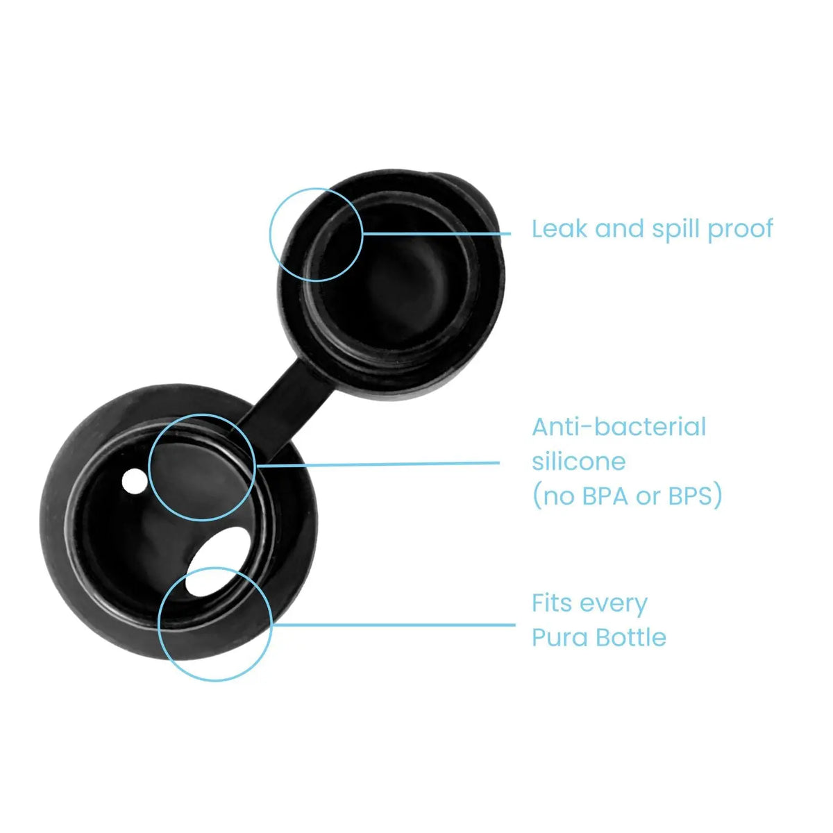 Gourde isotherme inox 475 ml Pura – Noir