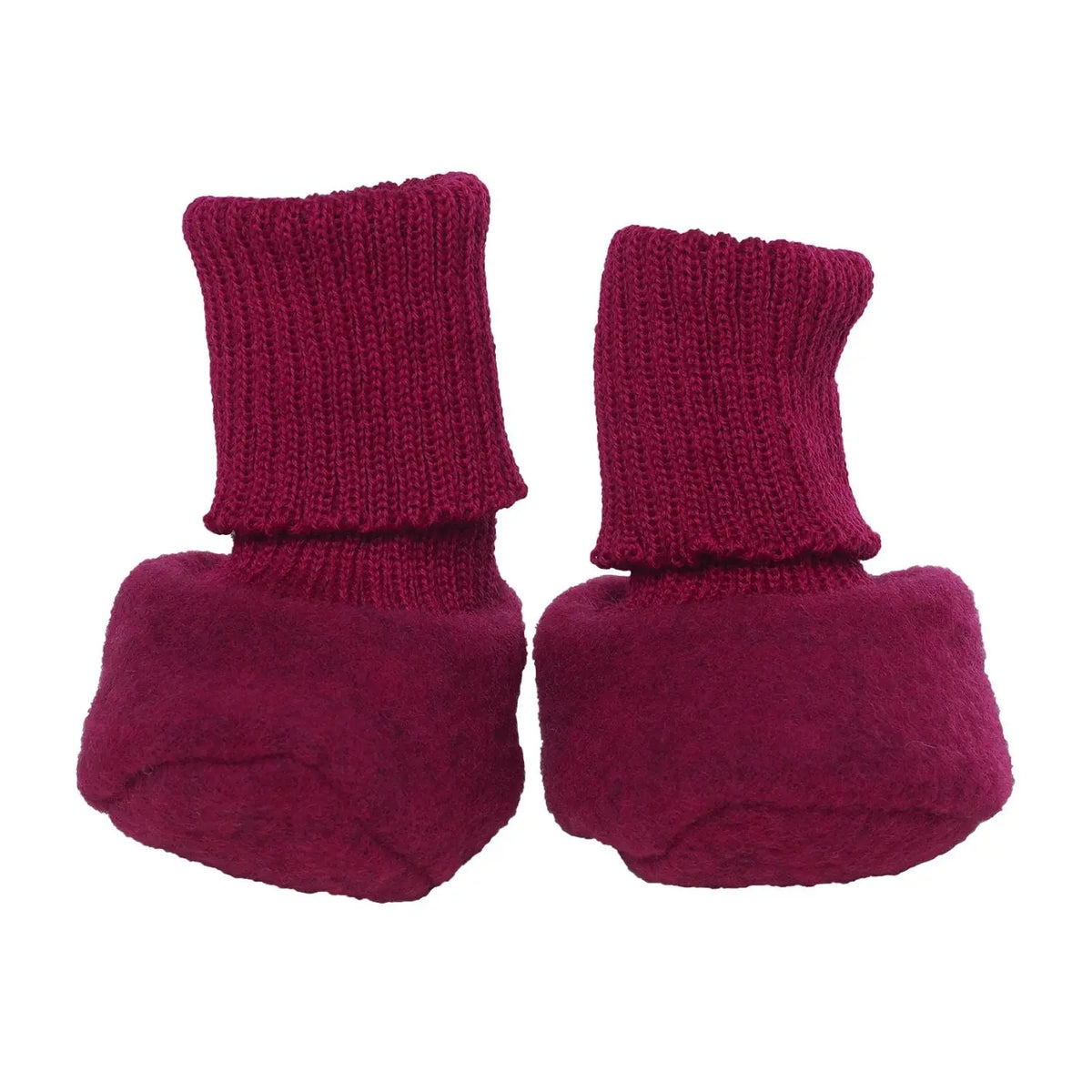 Chaussons bébé en polaire de laine mérinos bio Reiff – Baie rose - Lilinappy