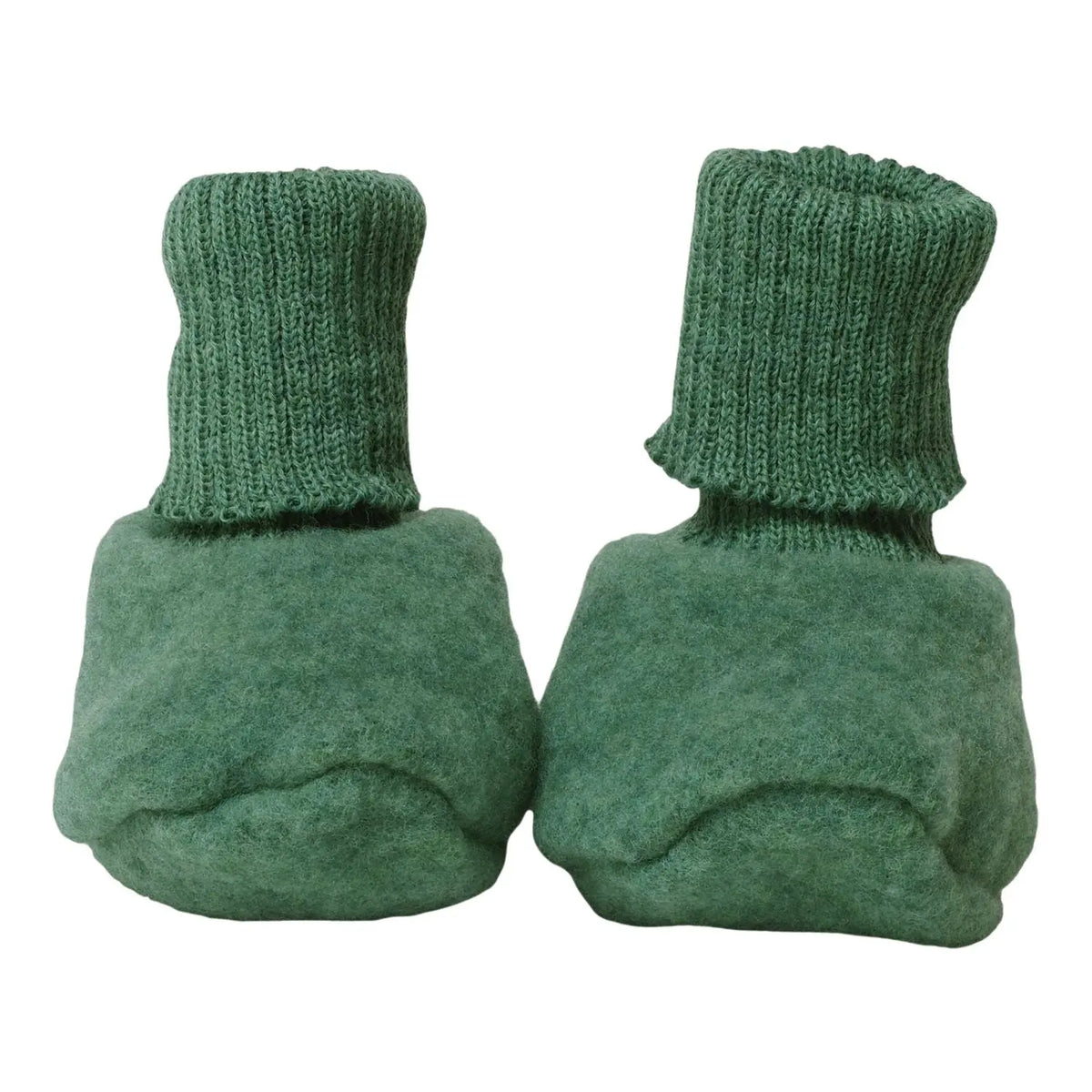 Chaussons bébé en polaire de laine mérinos bio Reiff – Vert - Lilinappy