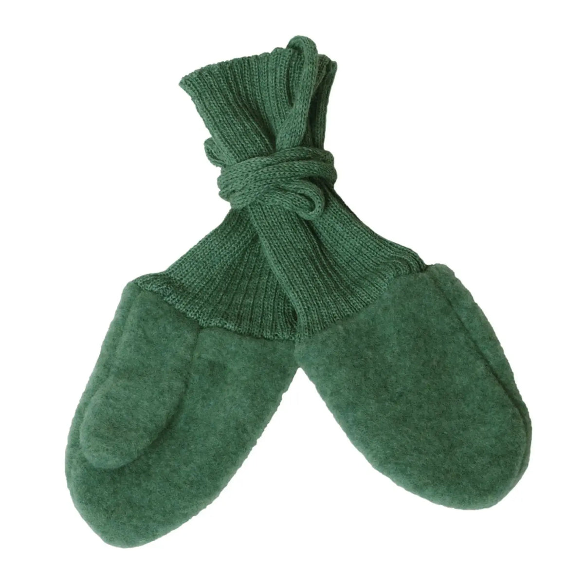 Moufles bébé en polaire de laine mérinos bio Reiff – Vert - Lilinappy