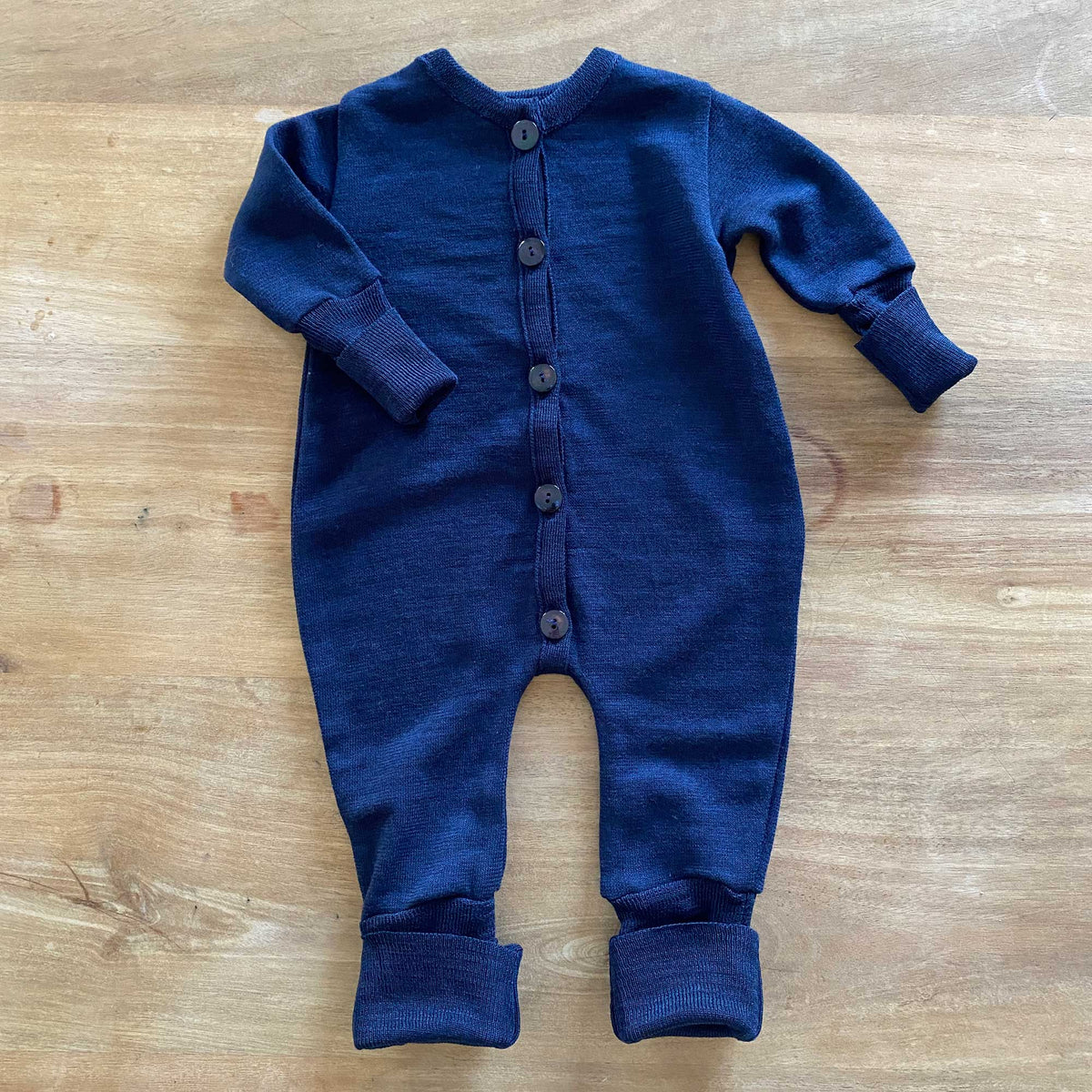 Pyjama en éponge de laine et soie Reiff - Marine