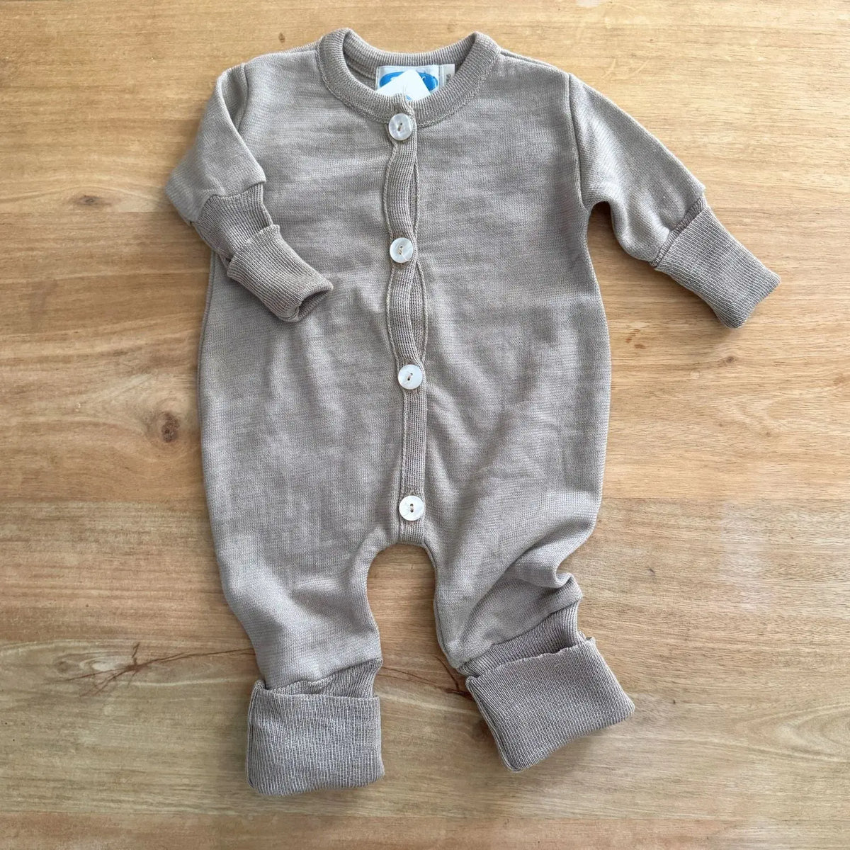 Pyjama en éponge de laine et soie Reiff - Sable