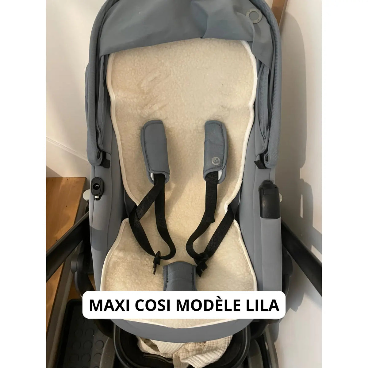 Assise pour poussette & siège auto en laine Sassoupi