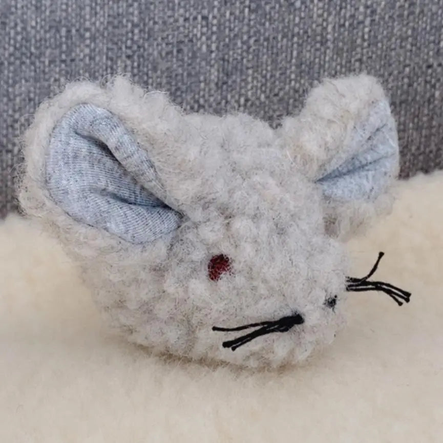 Petite souris en laine vierge Sassoupi