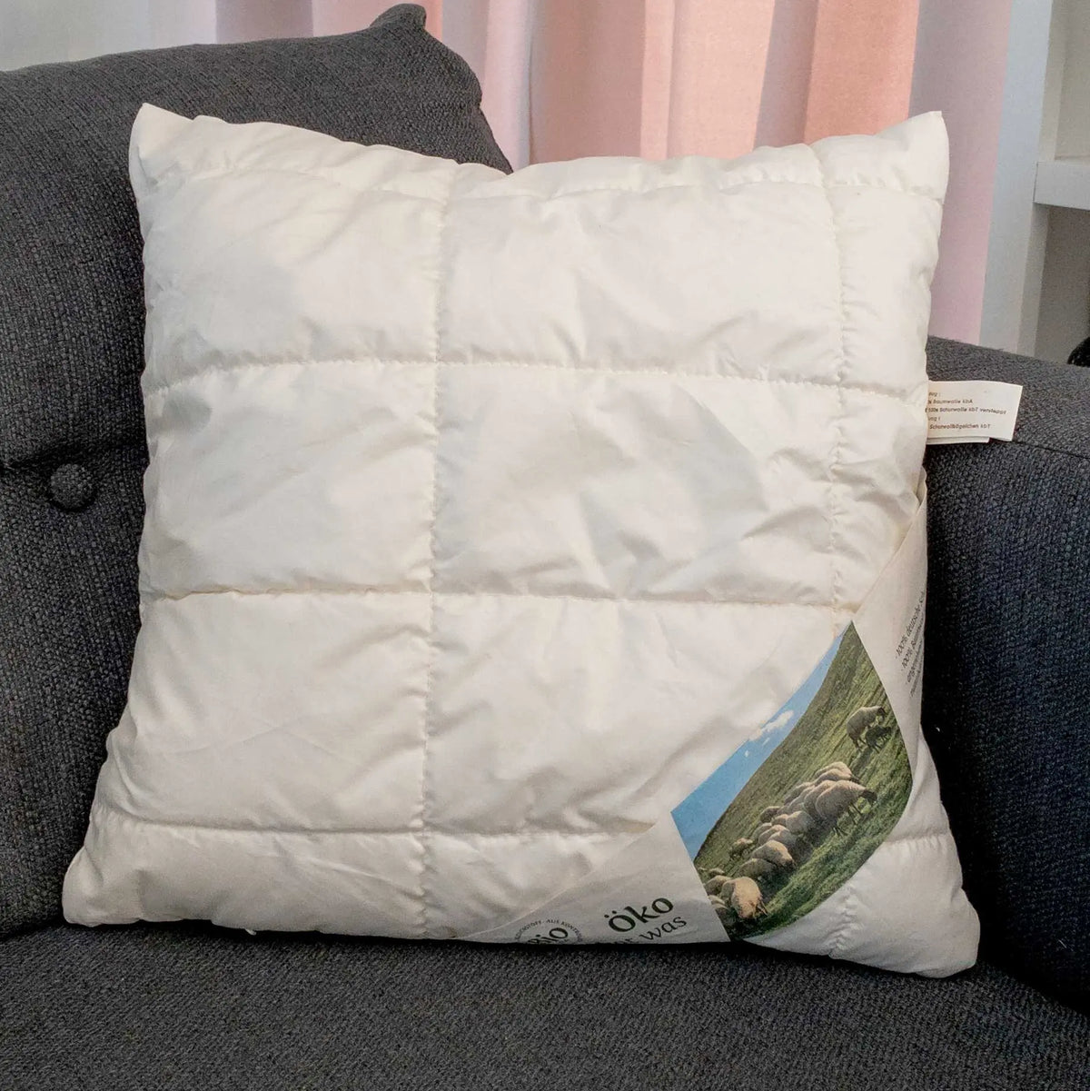 Oreiller matelassé laine & coton bio Sassoupi - 40x40cm