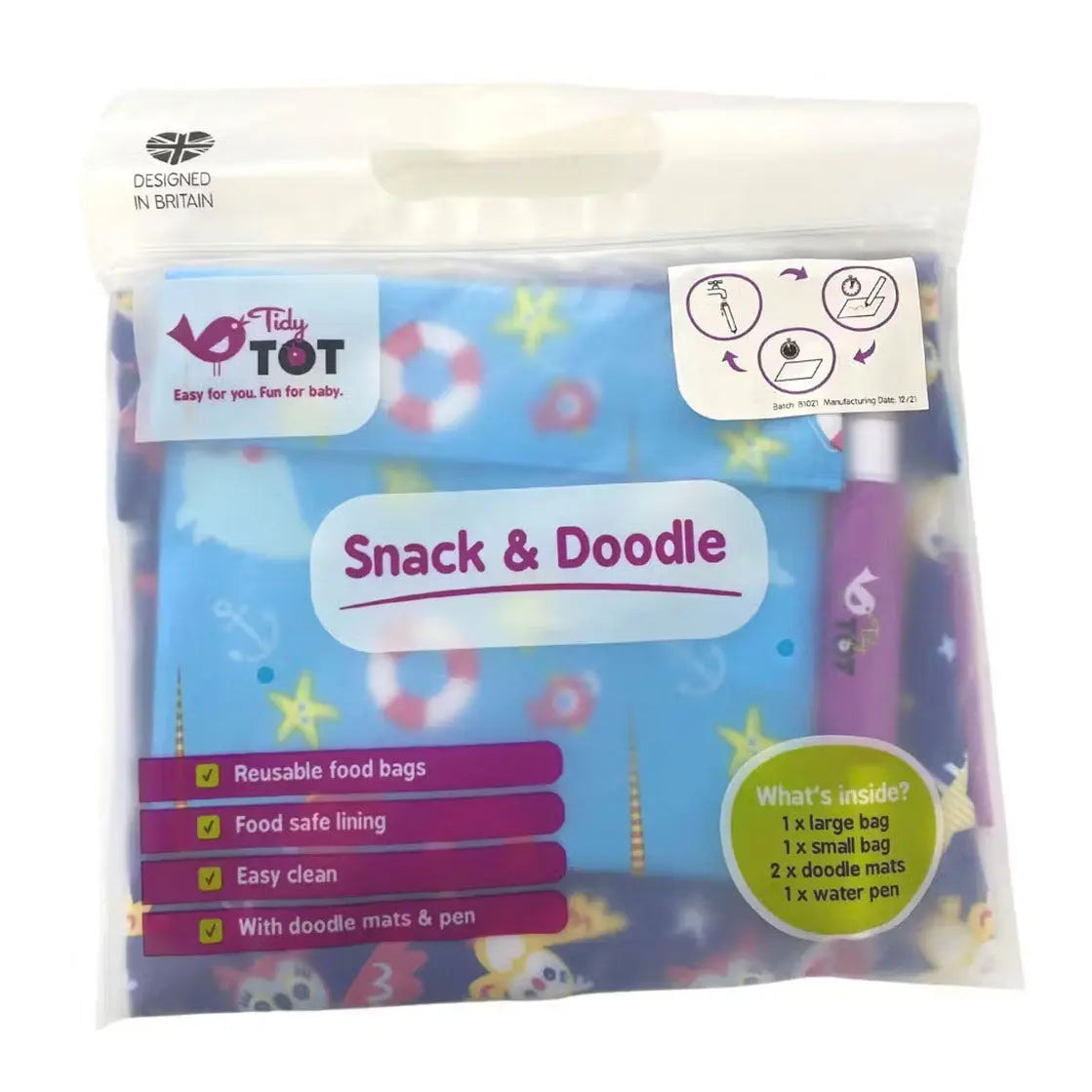 Sacs à collation réutilisables Tidy Tot - Lilinappy
