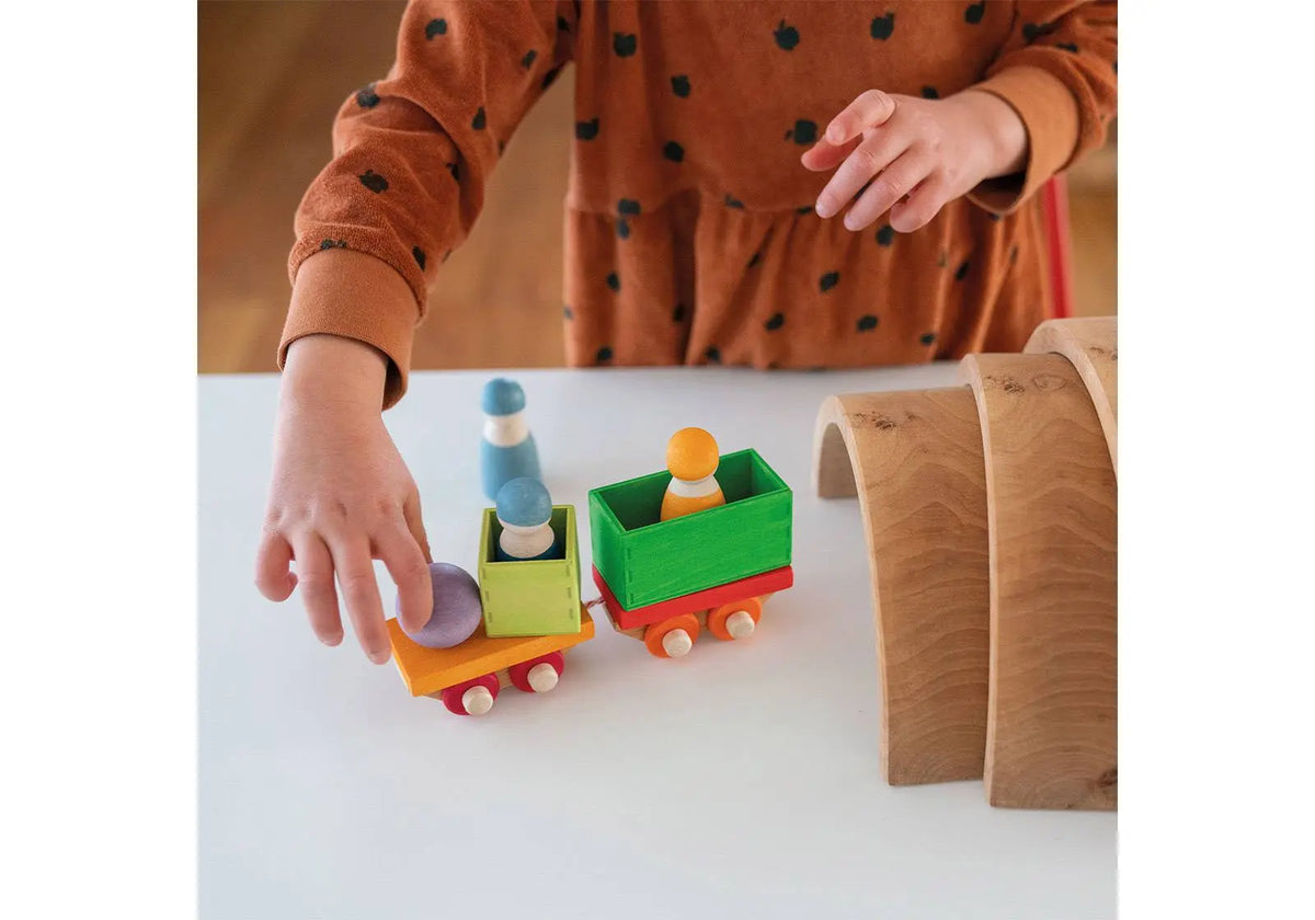 Jeu de construction train en bois Grimm's - Lilinappy