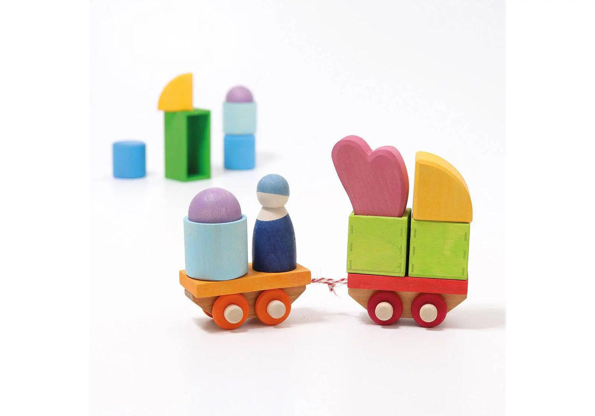 Jeu de construction train en bois Grimm's - Lilinappy