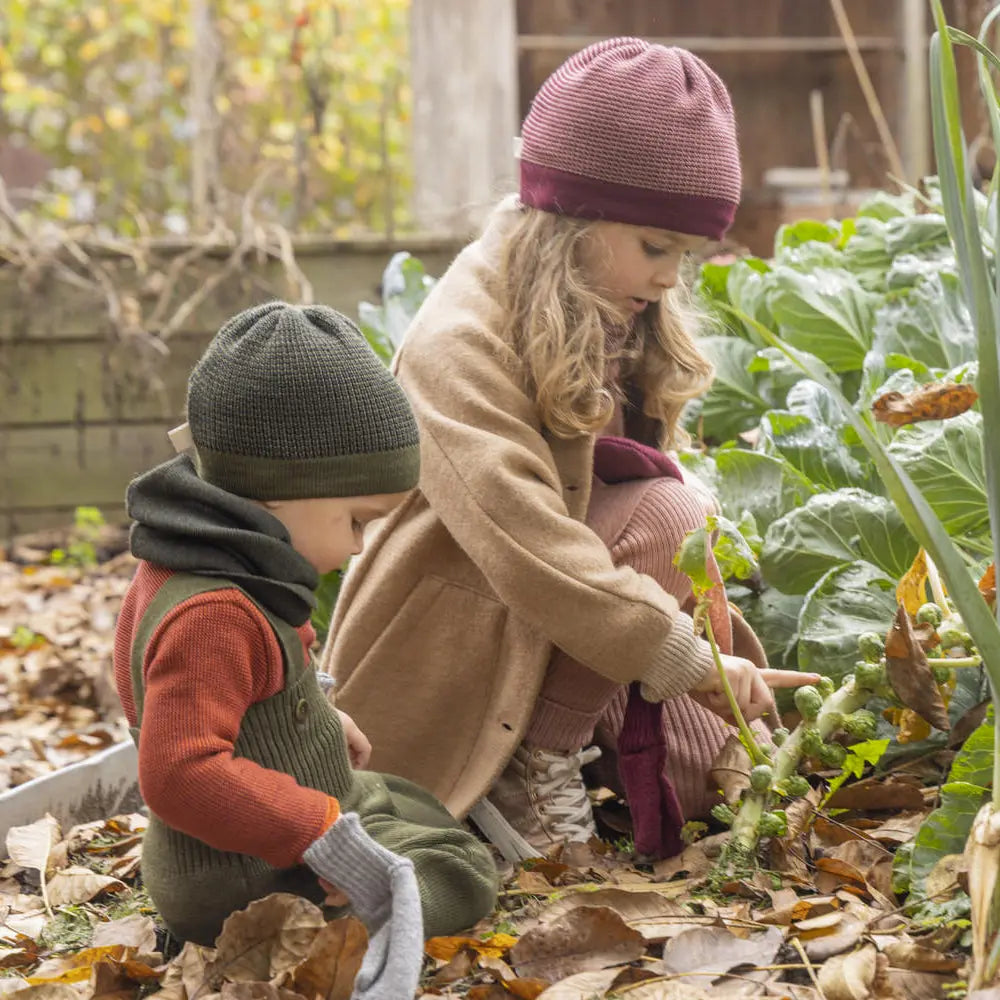 Manteau pour enfants en laine bouillie Disana - Caramel - Lilinappy