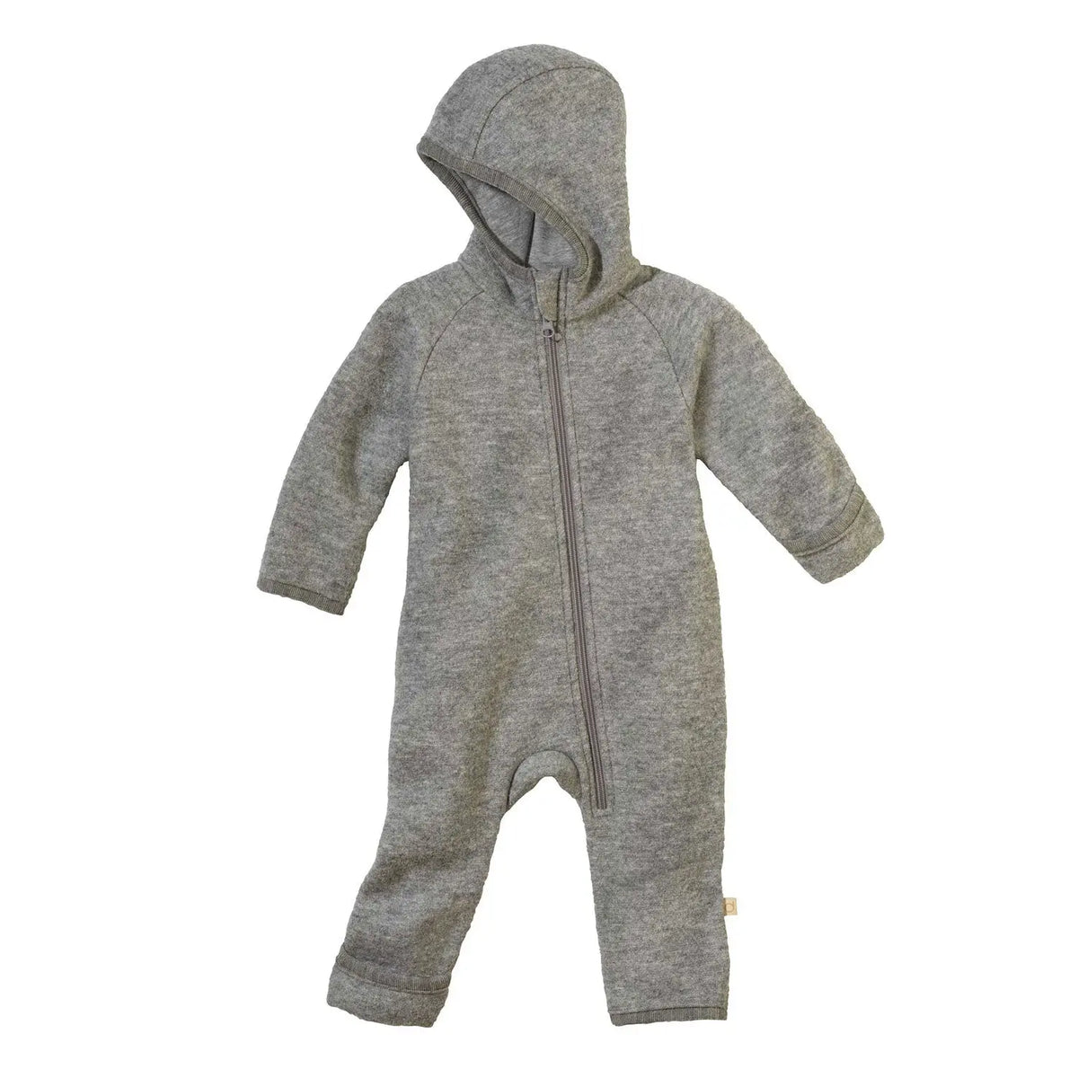 Combinaison bébé zippée en laine bouillie Disana - Gris - Lilinappy