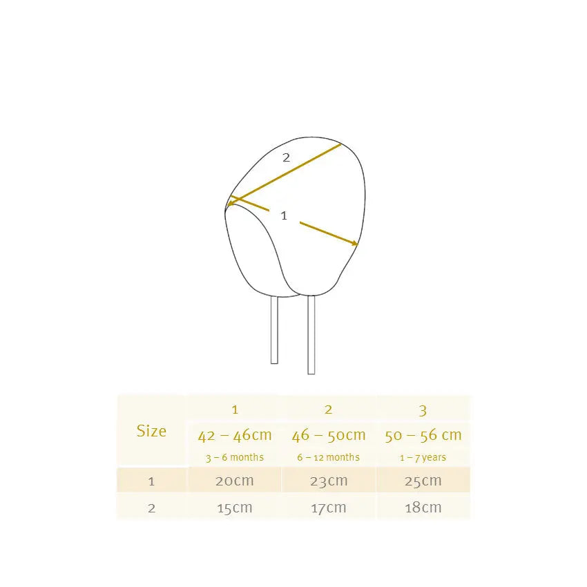 Bonnet pour bébé en laine bouillie Disana - Caramel - Lilinappy