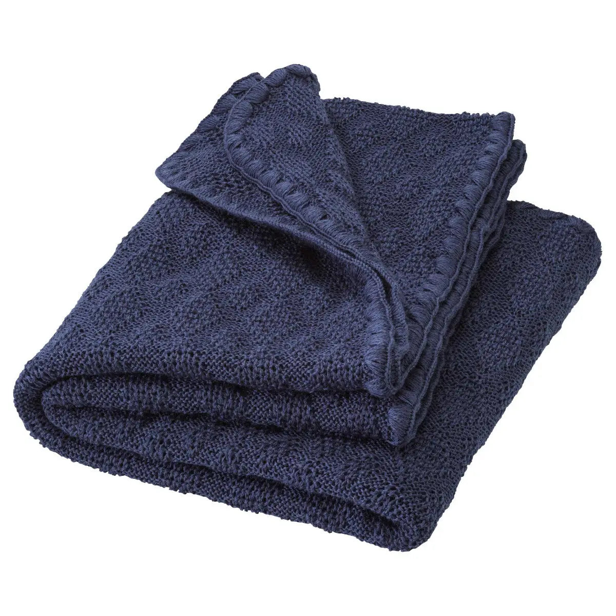 Couverture bébé en laine merinos Disana - Indigo