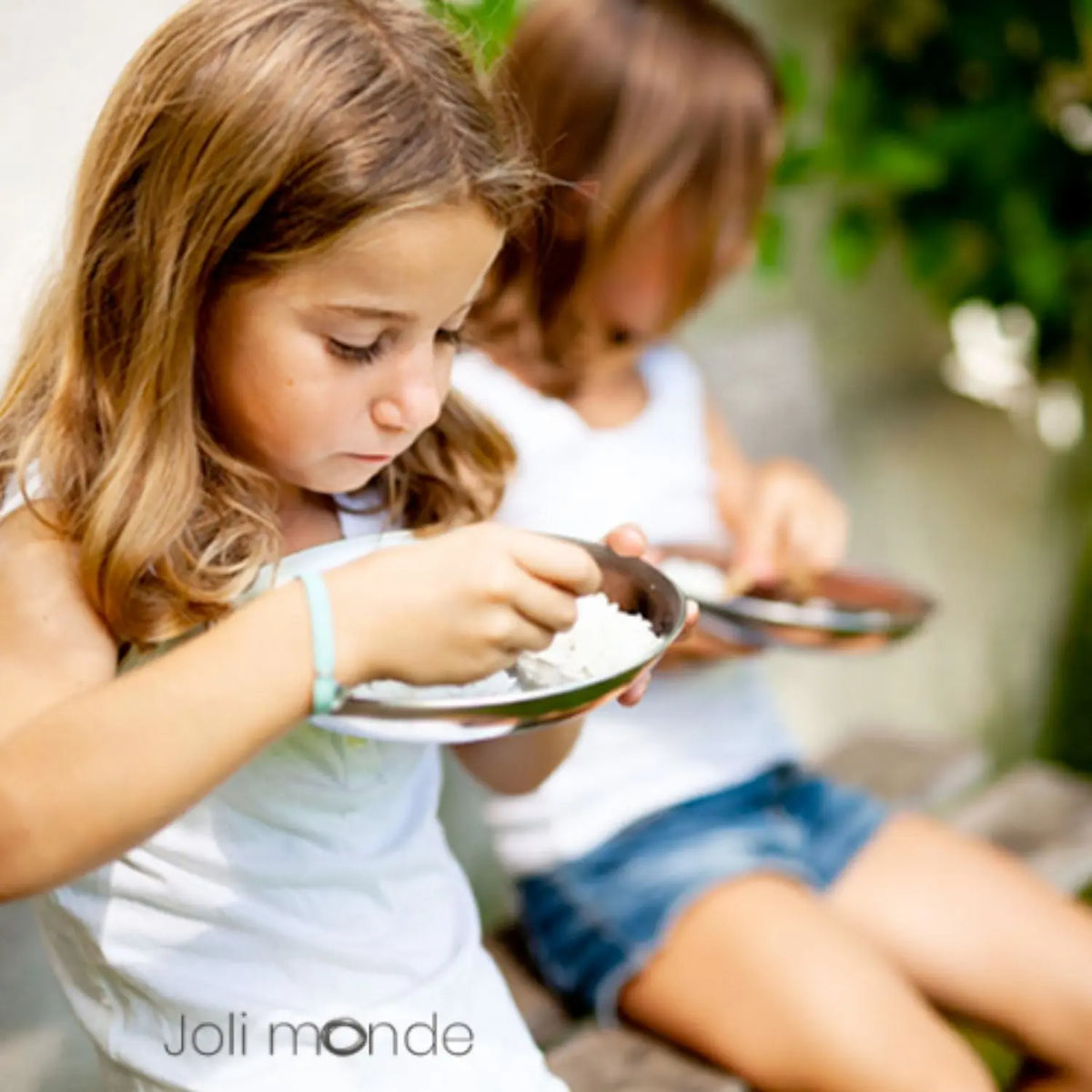 Assiette enfant inox zéro plastique Joli Monde 