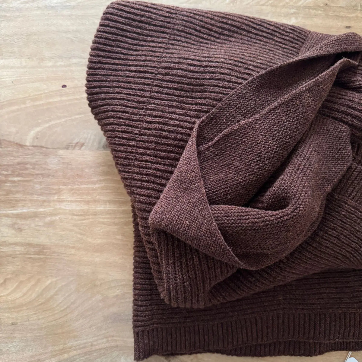 Couverture laine mérinos Gaston HVID 100x140 cm - Dark Brown - Lilinappy
