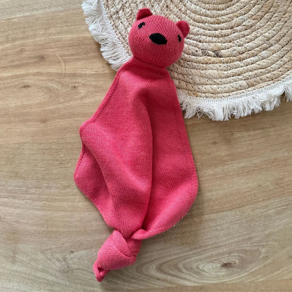 Doudou en laine mérinos Teddy Tokki HVID - Lollipop - Lilinappy
