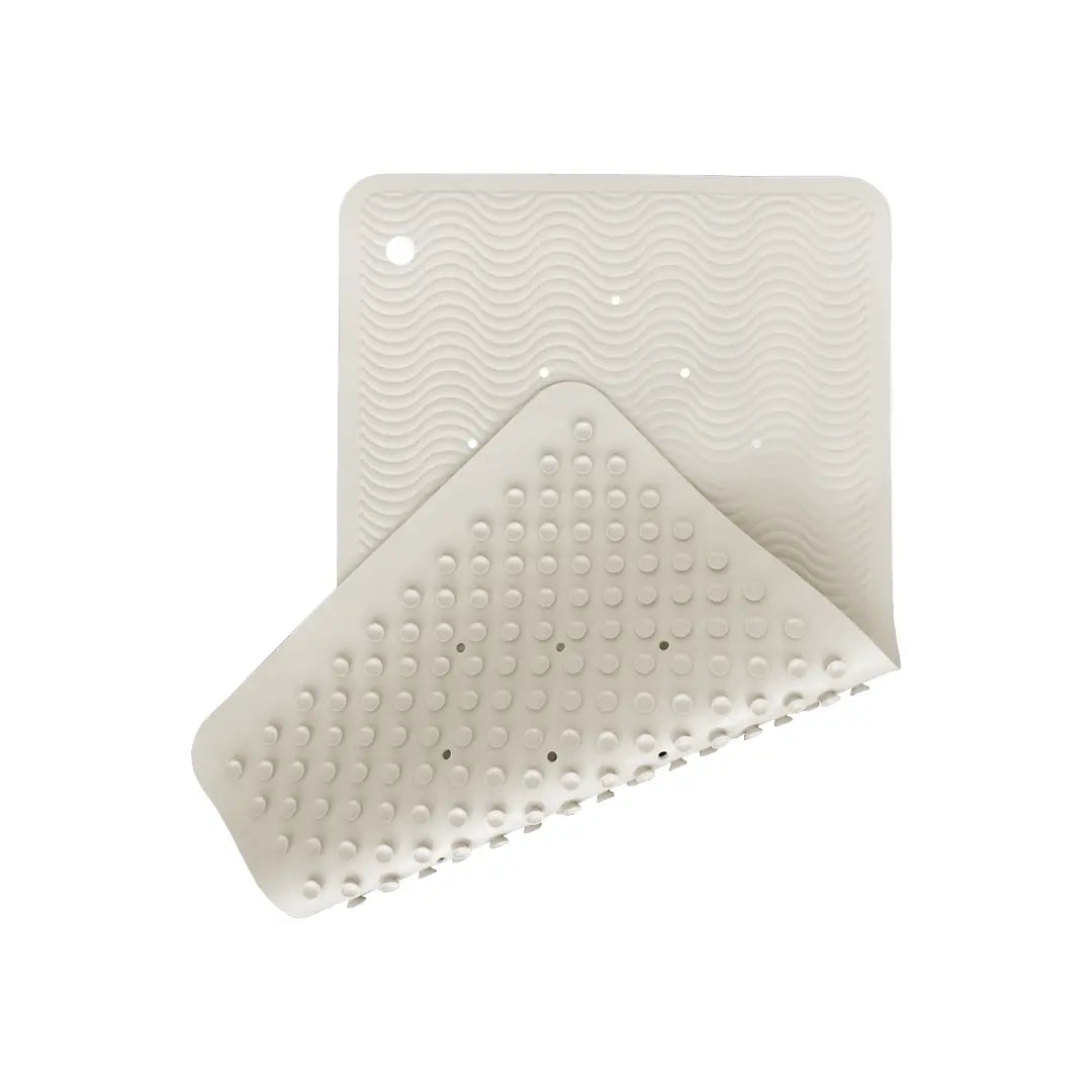 Tapis de bain en caoutchouc naturel Hevea 69x39cm Wave  - Marbre 