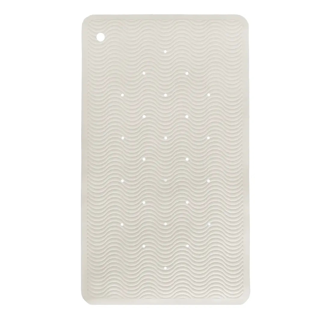 Tapis de bain en caoutchouc naturel Hevea 69x39cm Wave  - Marbre 
