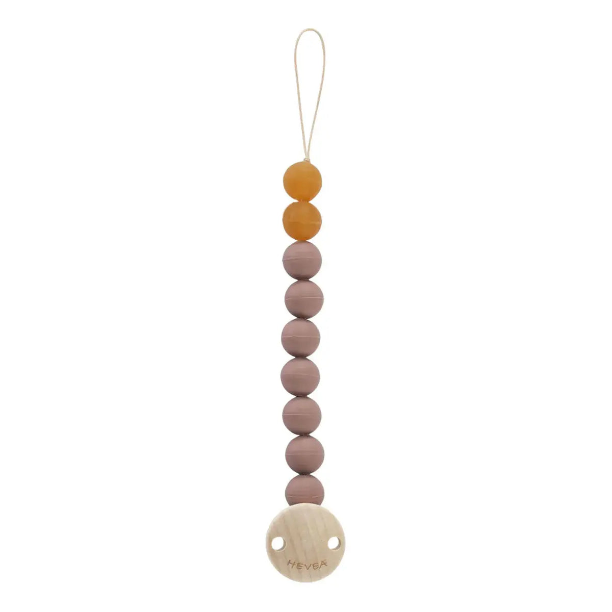 Attache-tétine en caoutchouc naturel Hevea Tan Beige