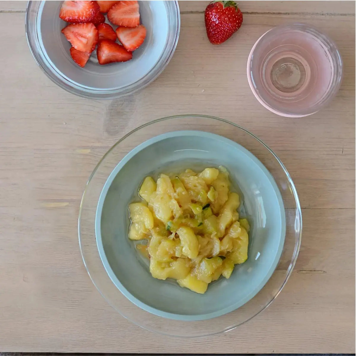 Coffret repas bébé en verre Béaba x Duralex - Eucalyptus 