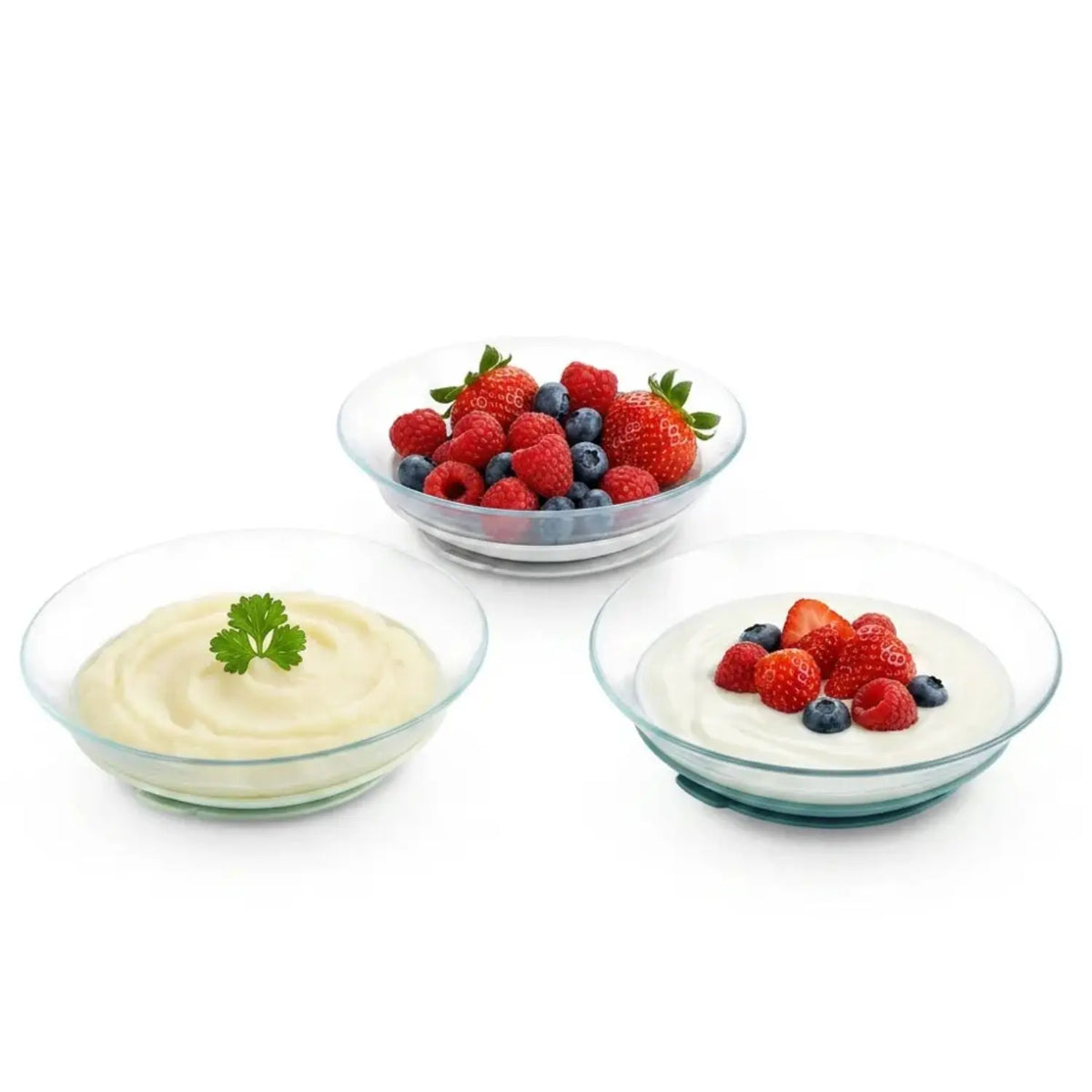 Coffret de 3 assiettes en verre Béaba x Duralex – Misty Green 