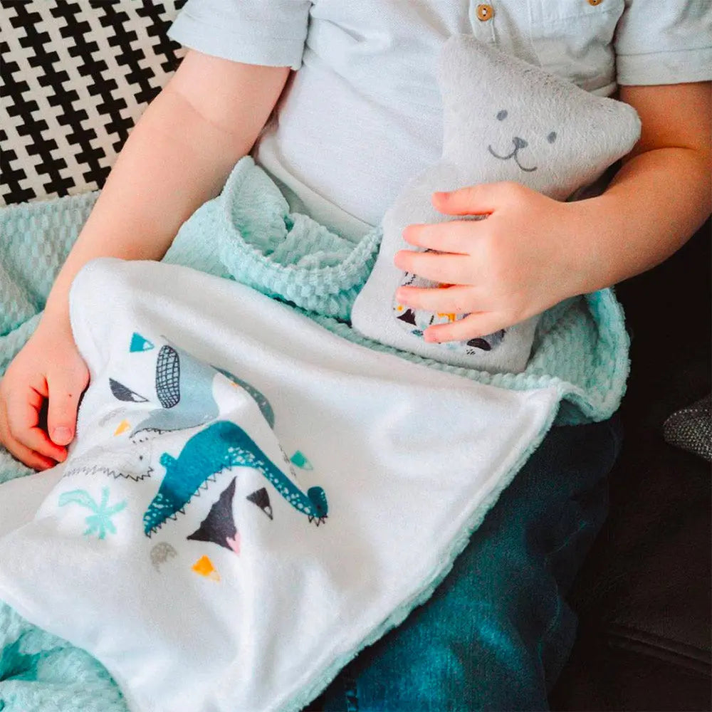 Bouillotte ourson thérapeutique Béké-Bobo - Dinos - Lilinappy