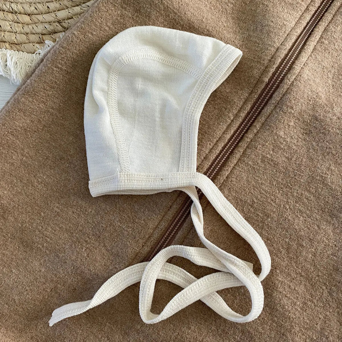 Bonnet en laine et soie Cosilana -  Naturel