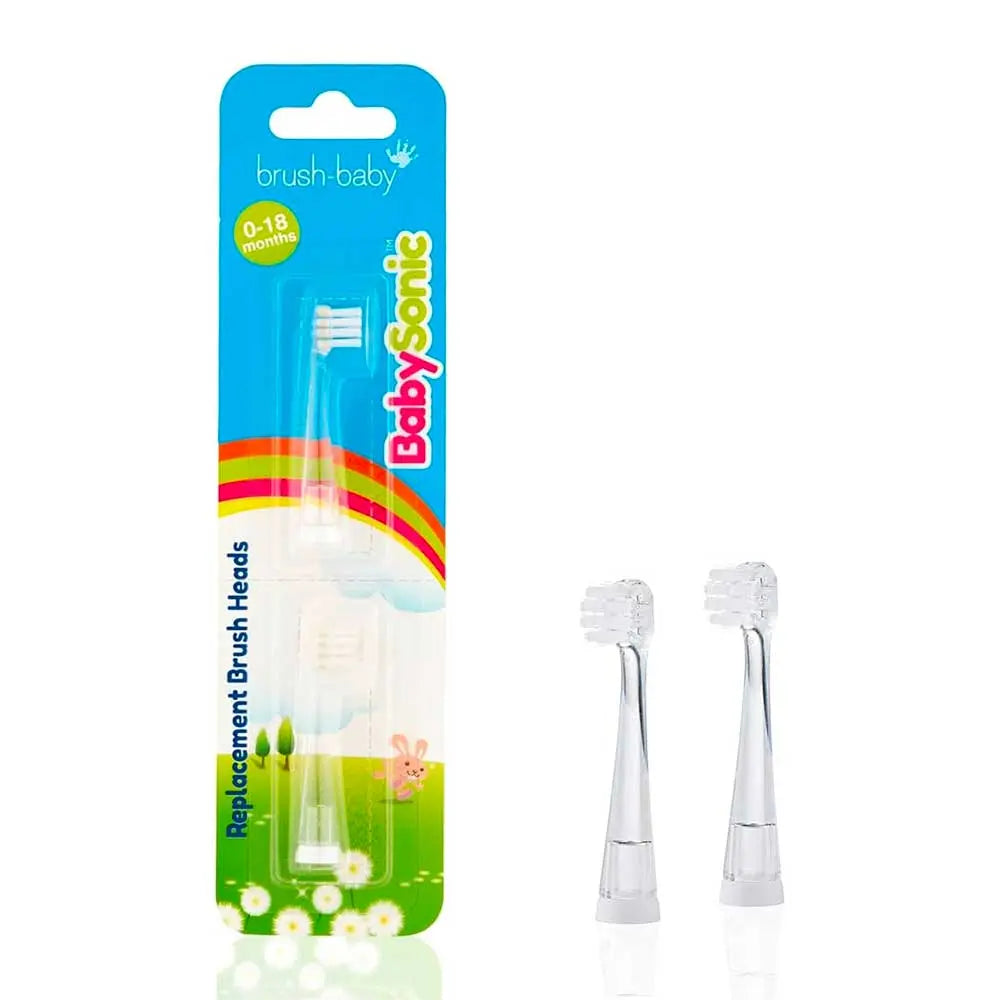 Lot de 2 Têtes de brossage pour BabySonic Brush Baby 0/18mois