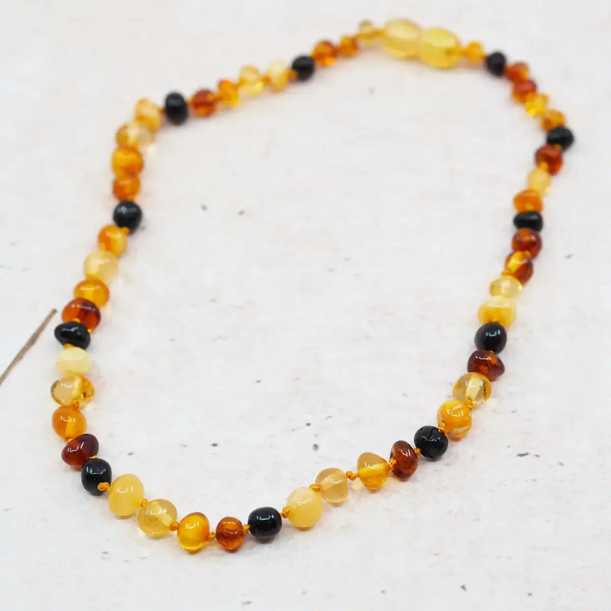 Collier d'ambre bébé Baroque multicolore 