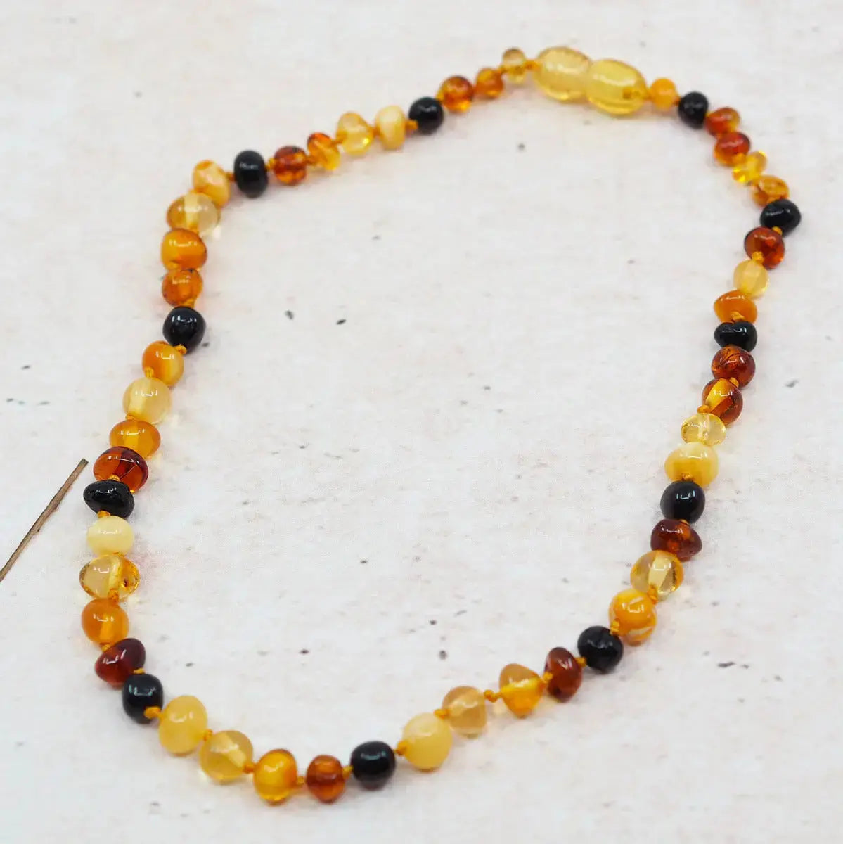 Collier d'ambre bébé Baroque multicolore 