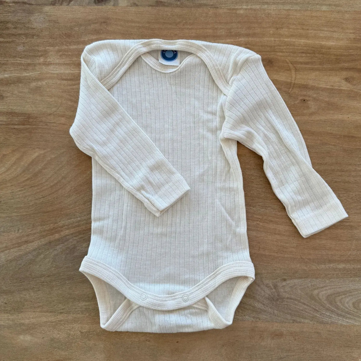 Body à ML en laine, soie et coton bio Cosilana - Naturel 