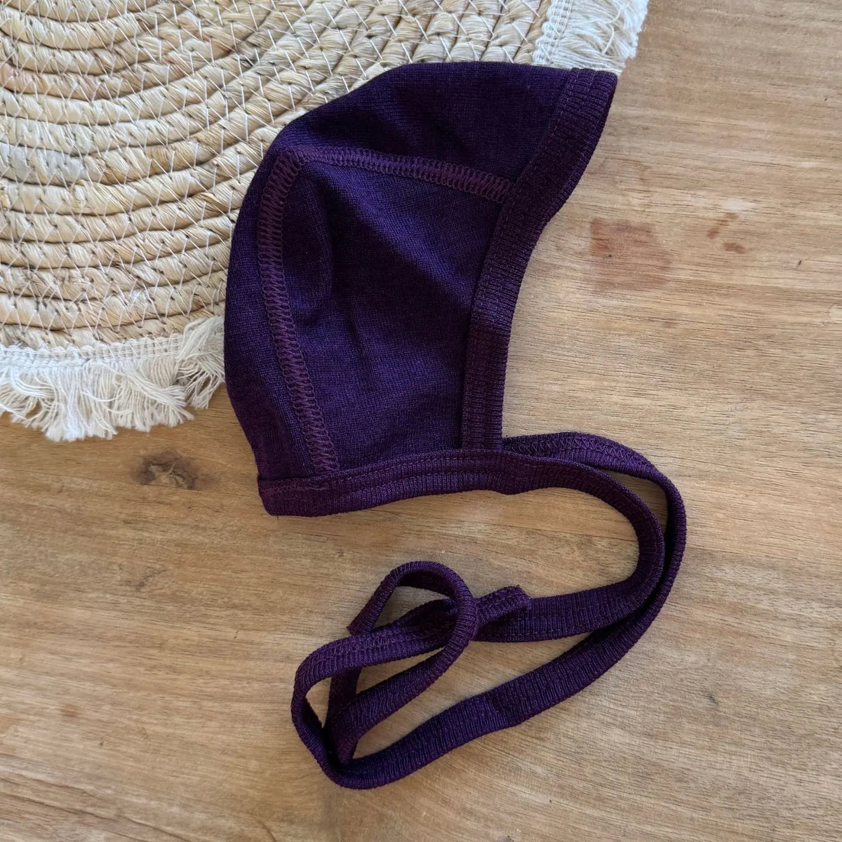Bonnet en laine et soie Cosilana -  Violet 