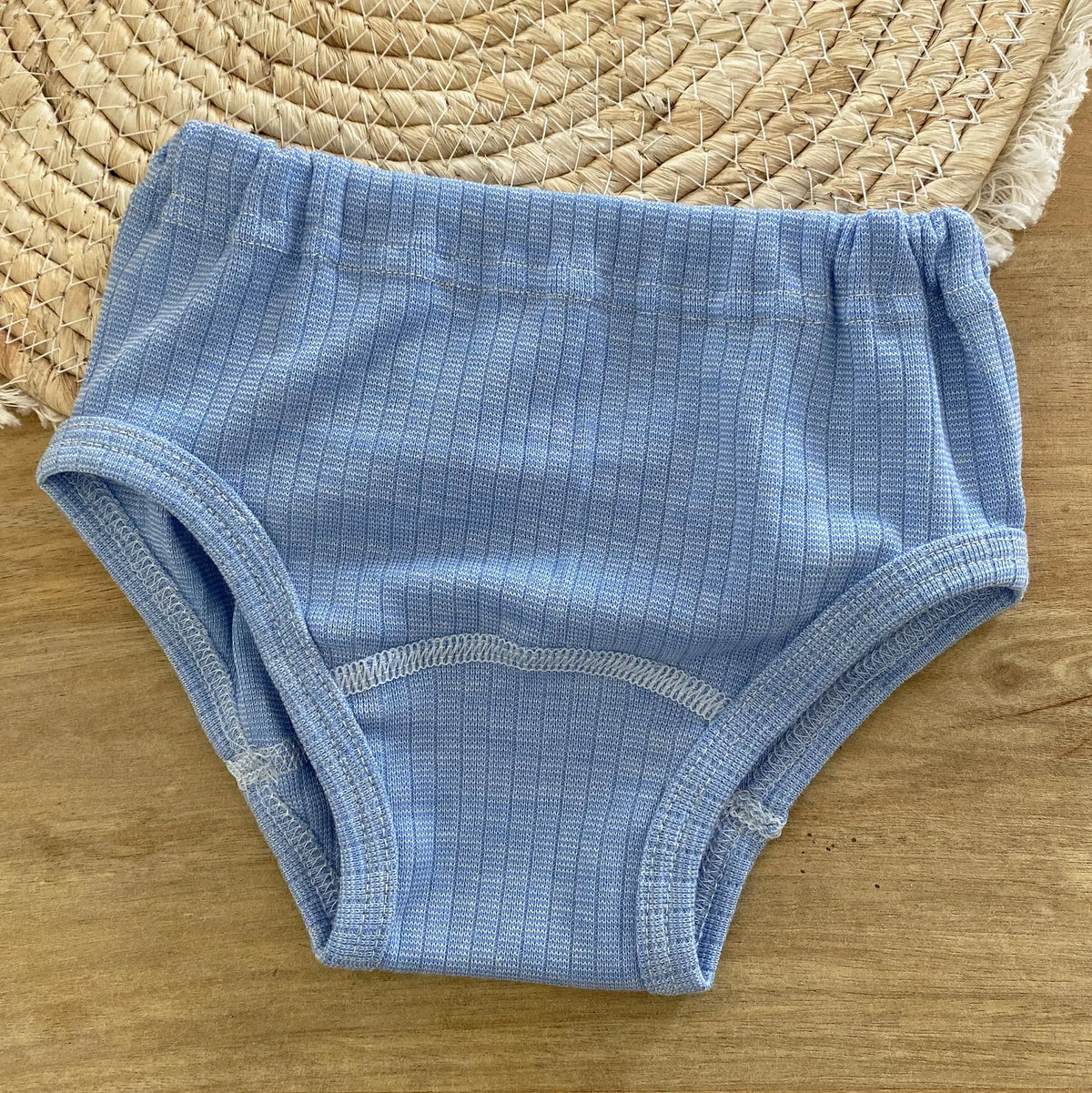 Culotte enfant en laine, soie et coton bio cosilana -  Bleu 