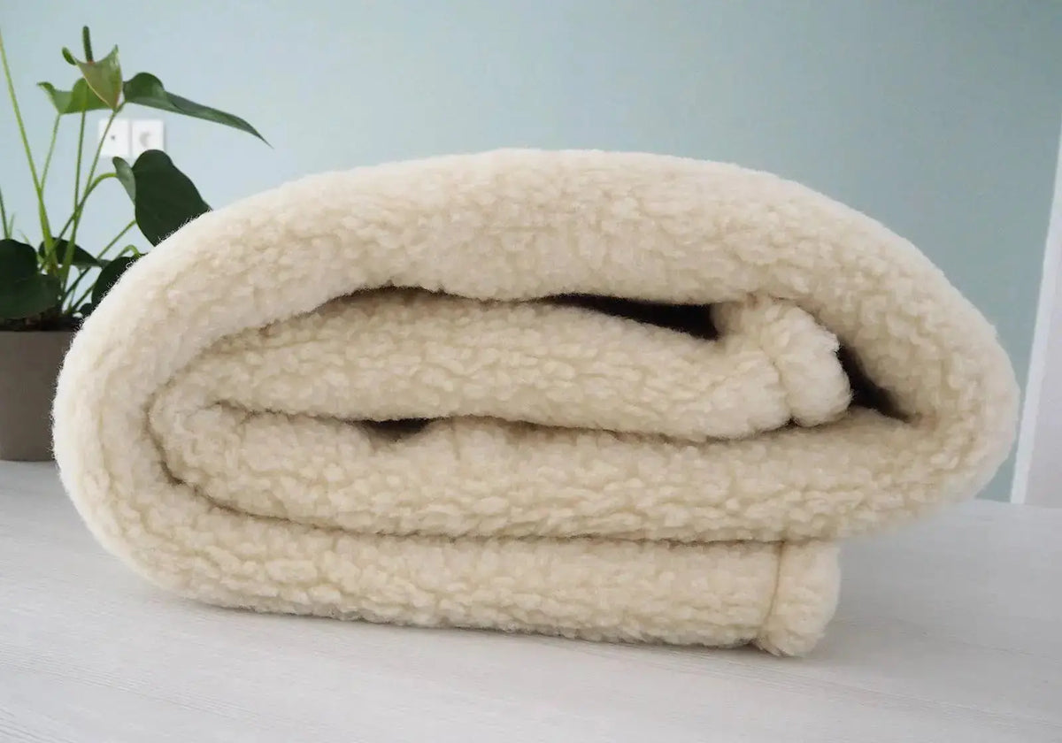 Couverture pure laine vierge naturel Saling - 150x190cm - Lilinappy
