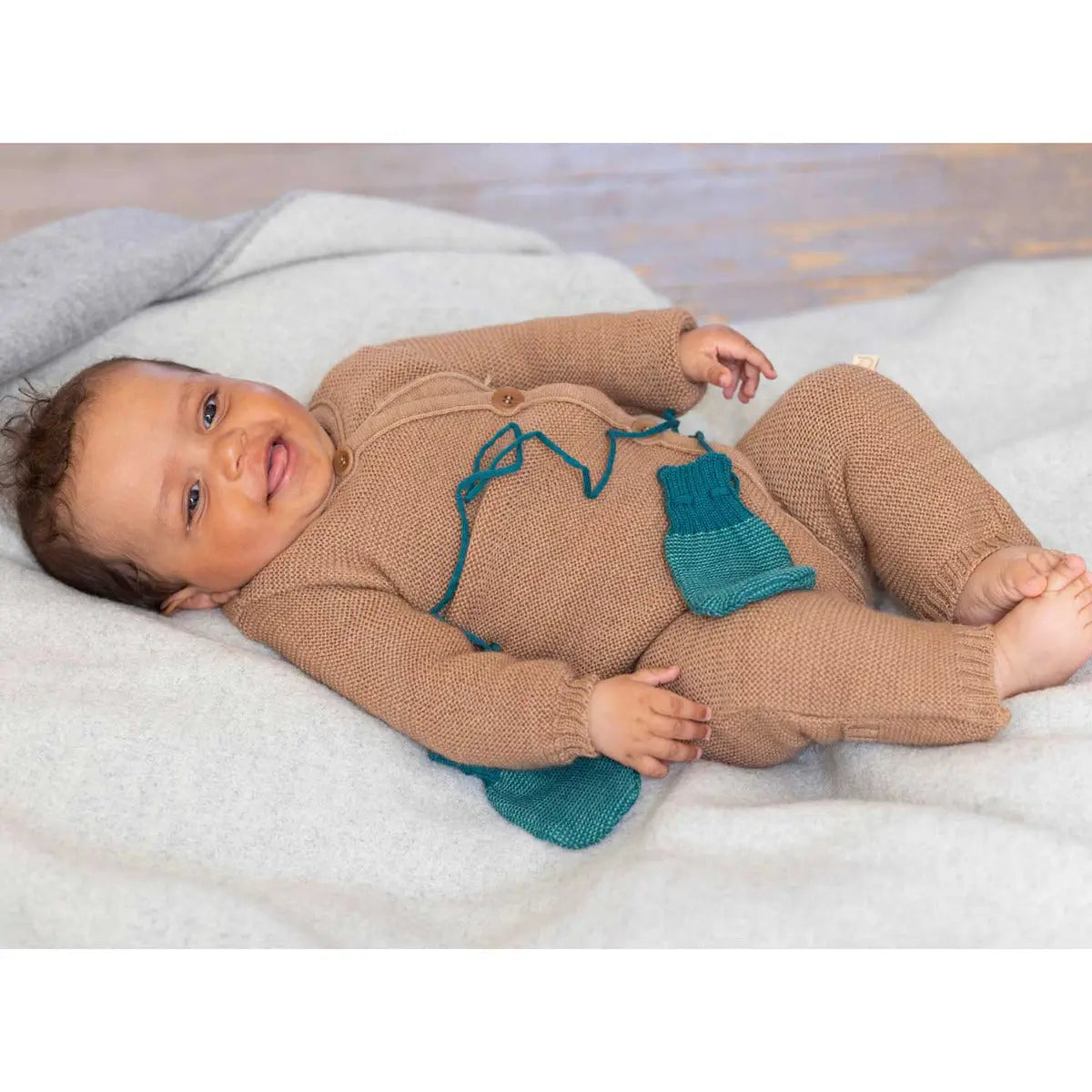 Combinaison en laine tricotée Disana - Naturel - Lilinappy