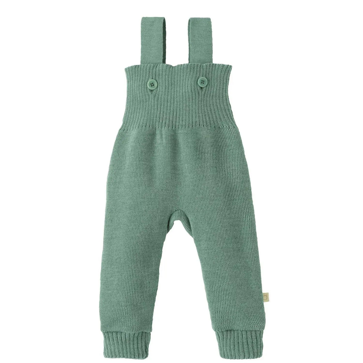 Pantalon à bretelles en laine merinos Disana - Jade - Lilinappy