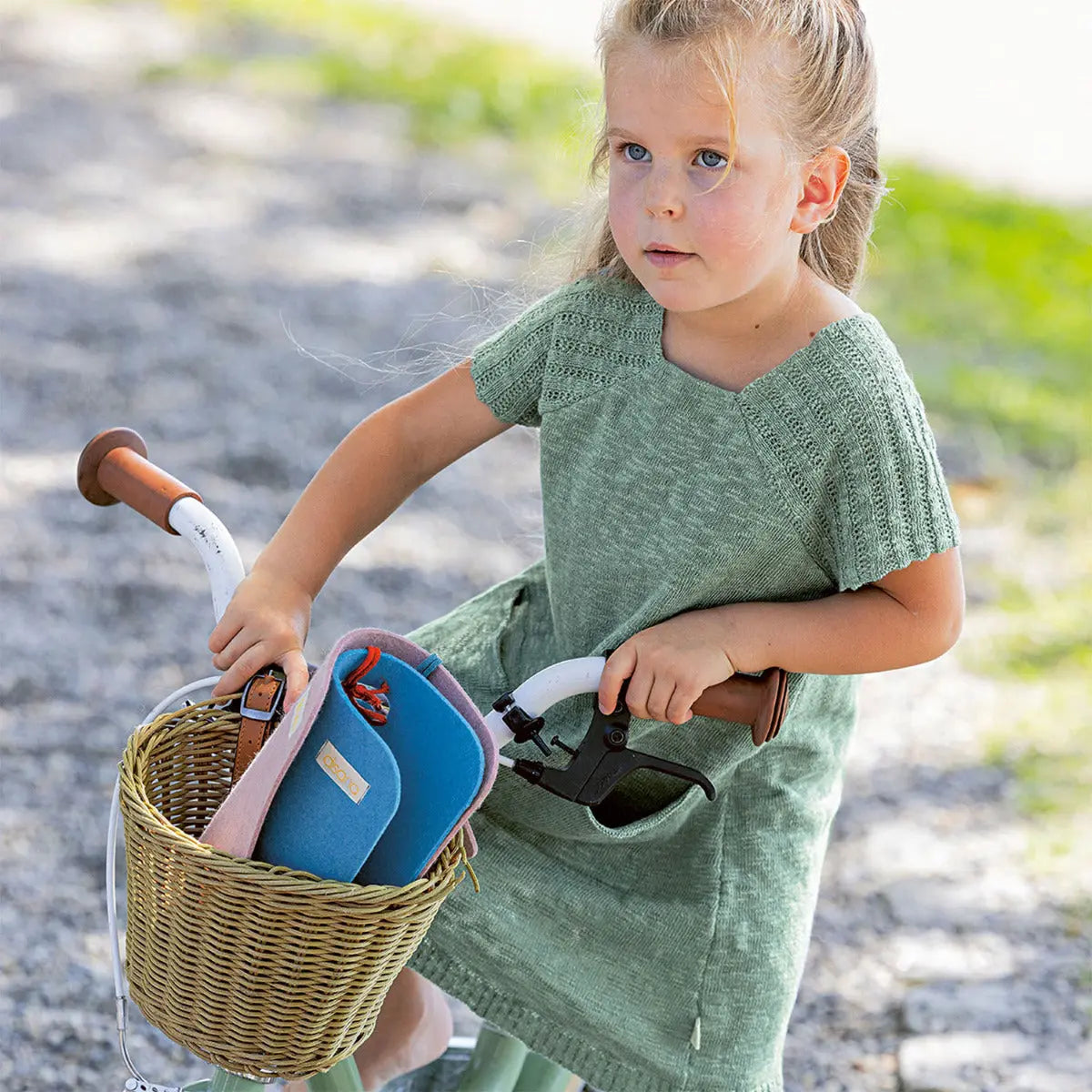 Robe tricotée en coton et lin bio Disana – Gris - Lilinappy