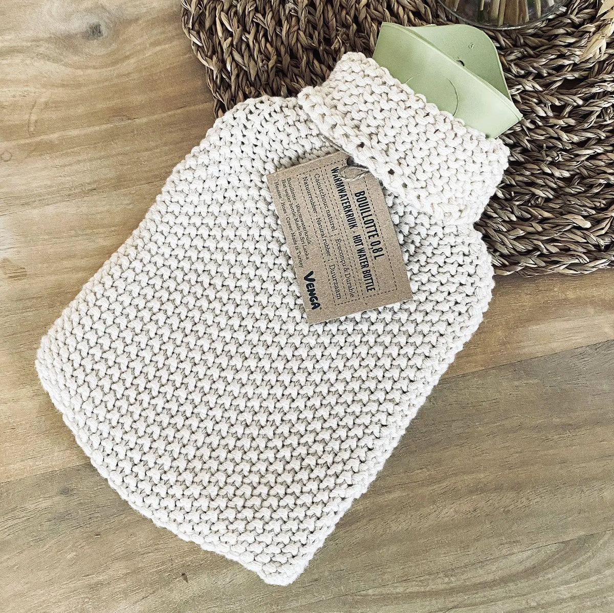 Bouillotte écologique en latex et coton bio 800ml 