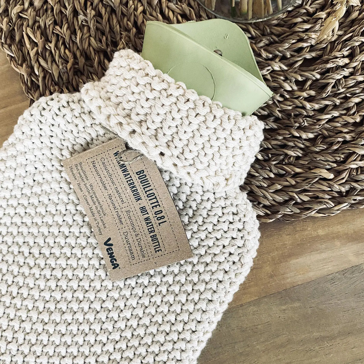 Bouillotte écologique en latex et coton bio 800ml 