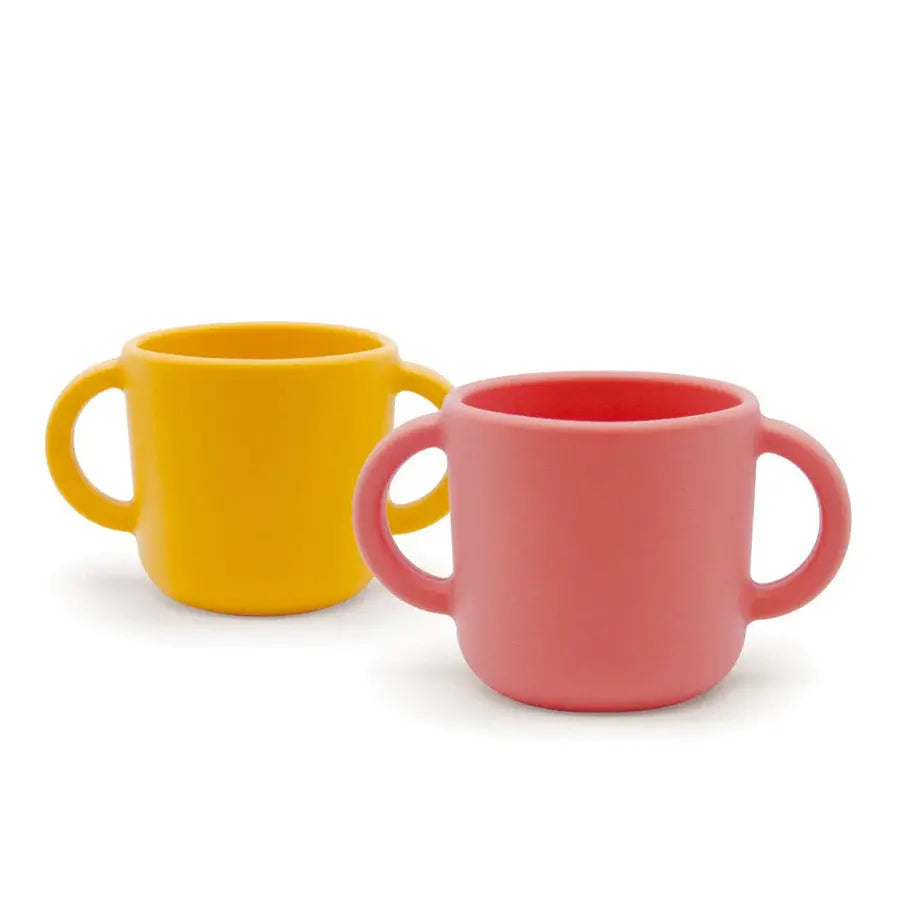 2 tasses à anses en silicone Ekobo Corail / Mimosa