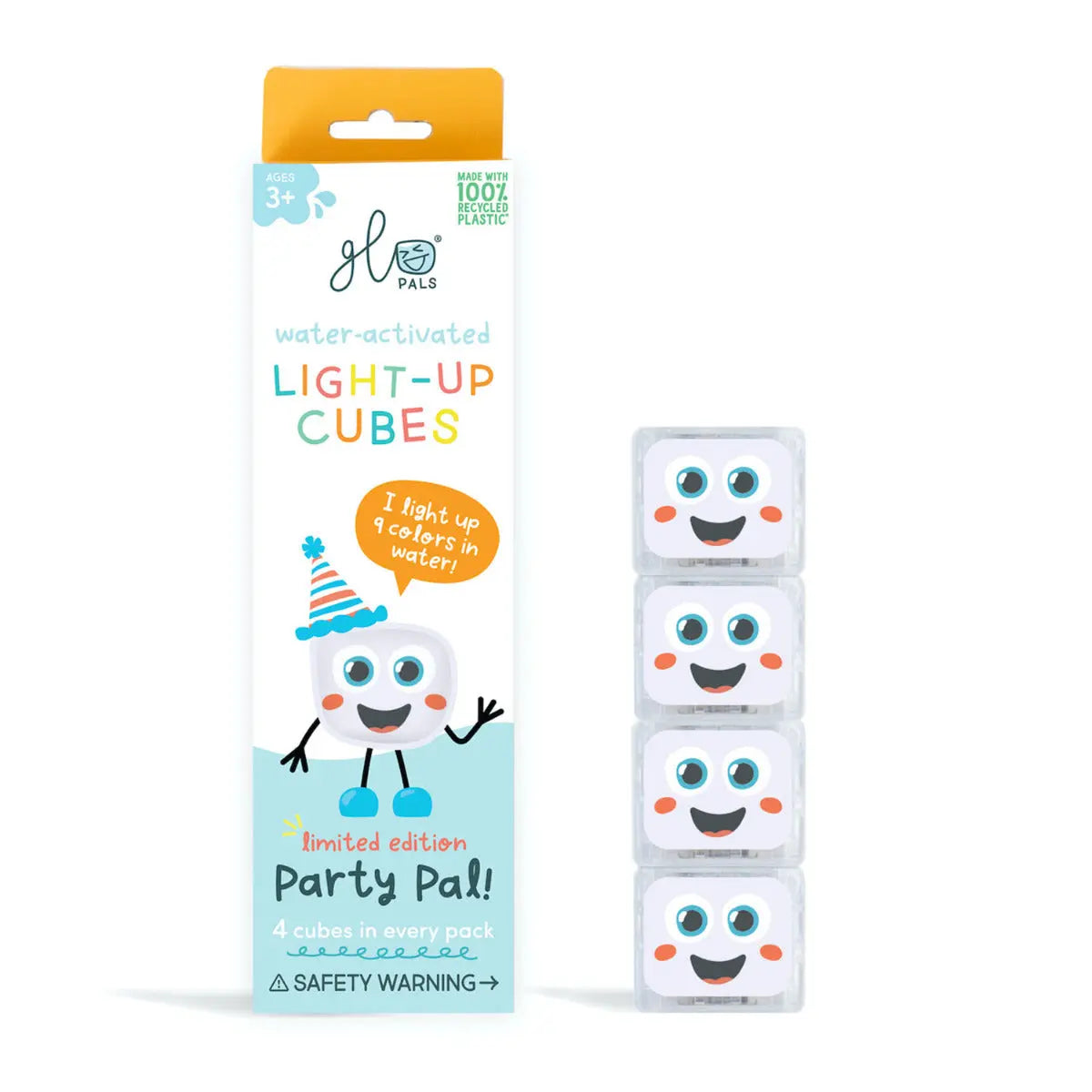 Lot de 4 cubes sensoriels lumineux pour le bain Glo Pals - Party