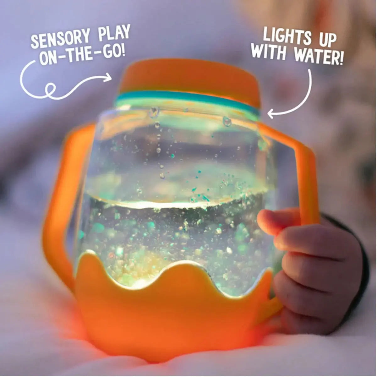 Bocal sensoriel Glo Pals - Orange - Lilinappy