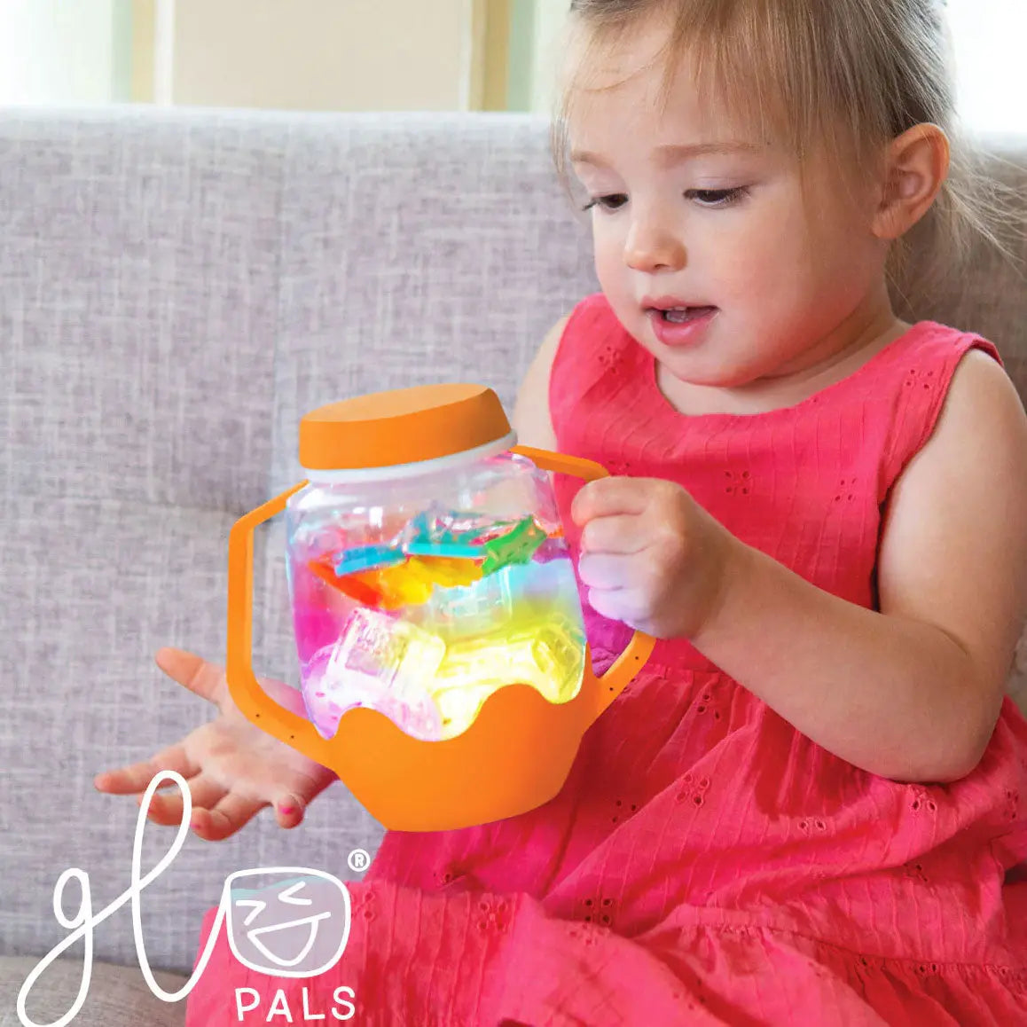 Bocal sensoriel Glo Pals - Orange