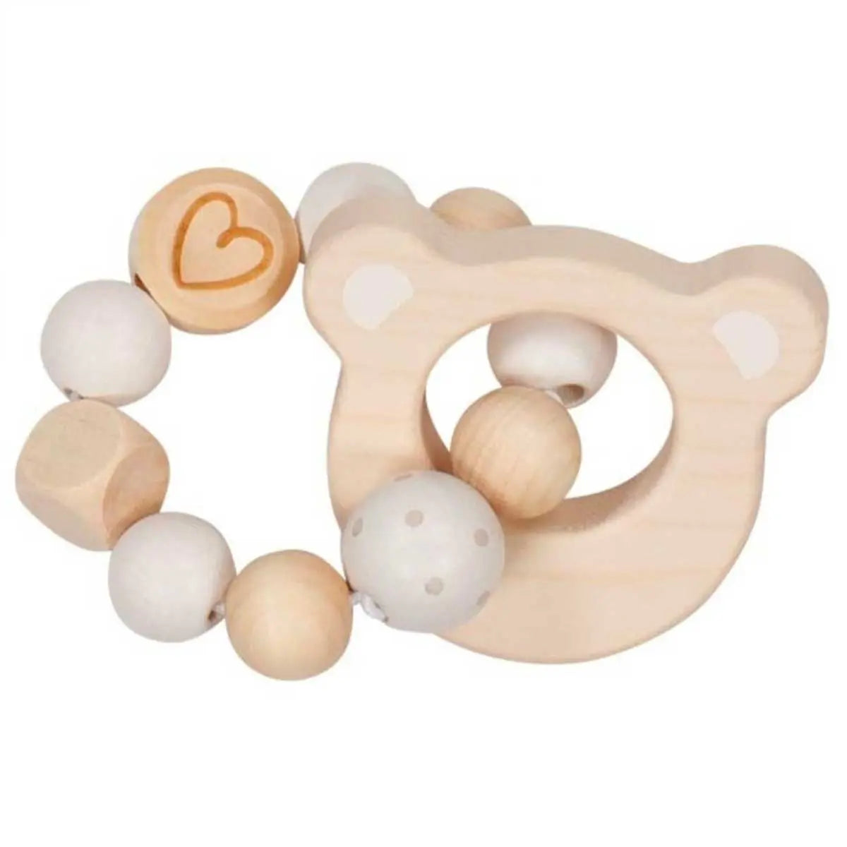 Hochet Flexible en bois Goki - Tête d'ours