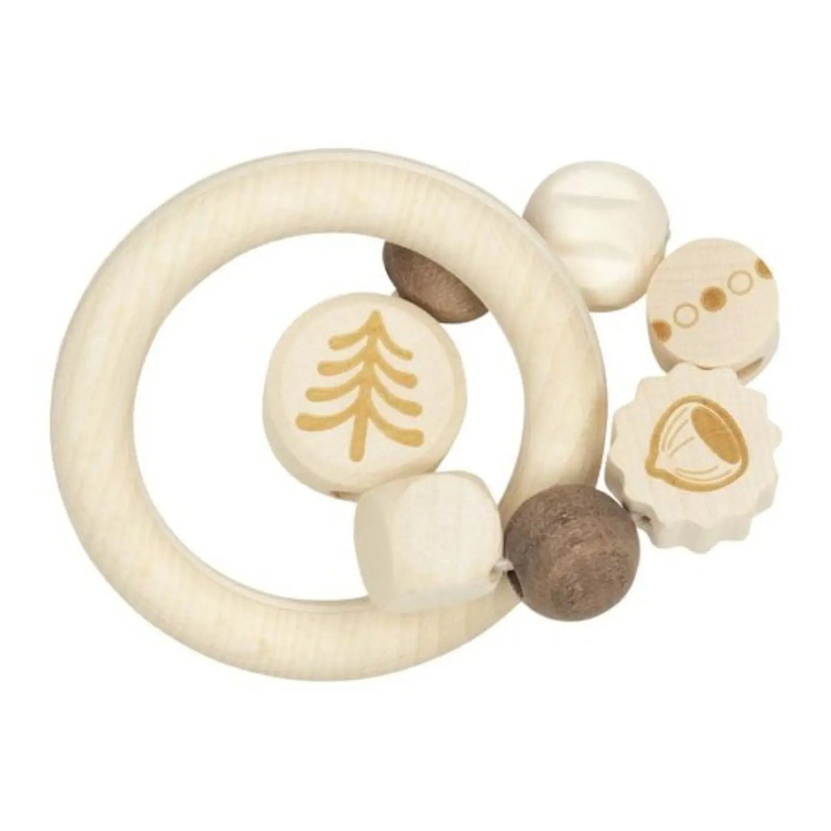 Hochet bébé en bois naturel Forêt Goki – Écureuil - Lilinappy